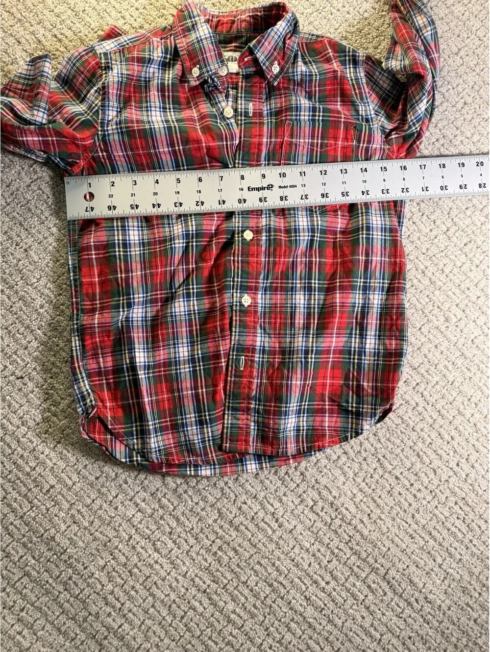 GAP KIDS Long Sleeve Flannel Plaid Button Down Shirt Boys M
